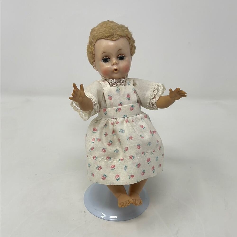 Vintage 1950's Madame Alexander Little Genius Doll and stand